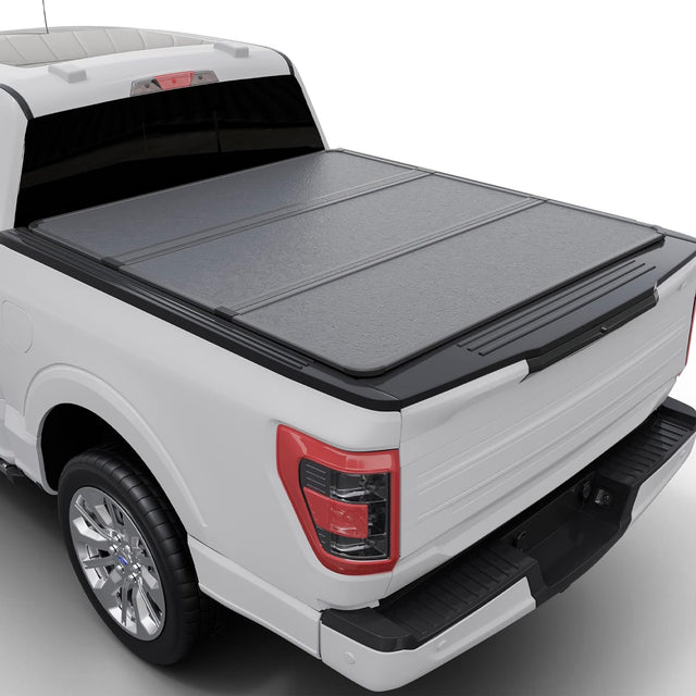 Hard Folding Truck Bed Tonneau Cover|THTF006|Fits 2015-2023 GMC Cayon/Chevy Colorado 5' 3" Bed (62.7")