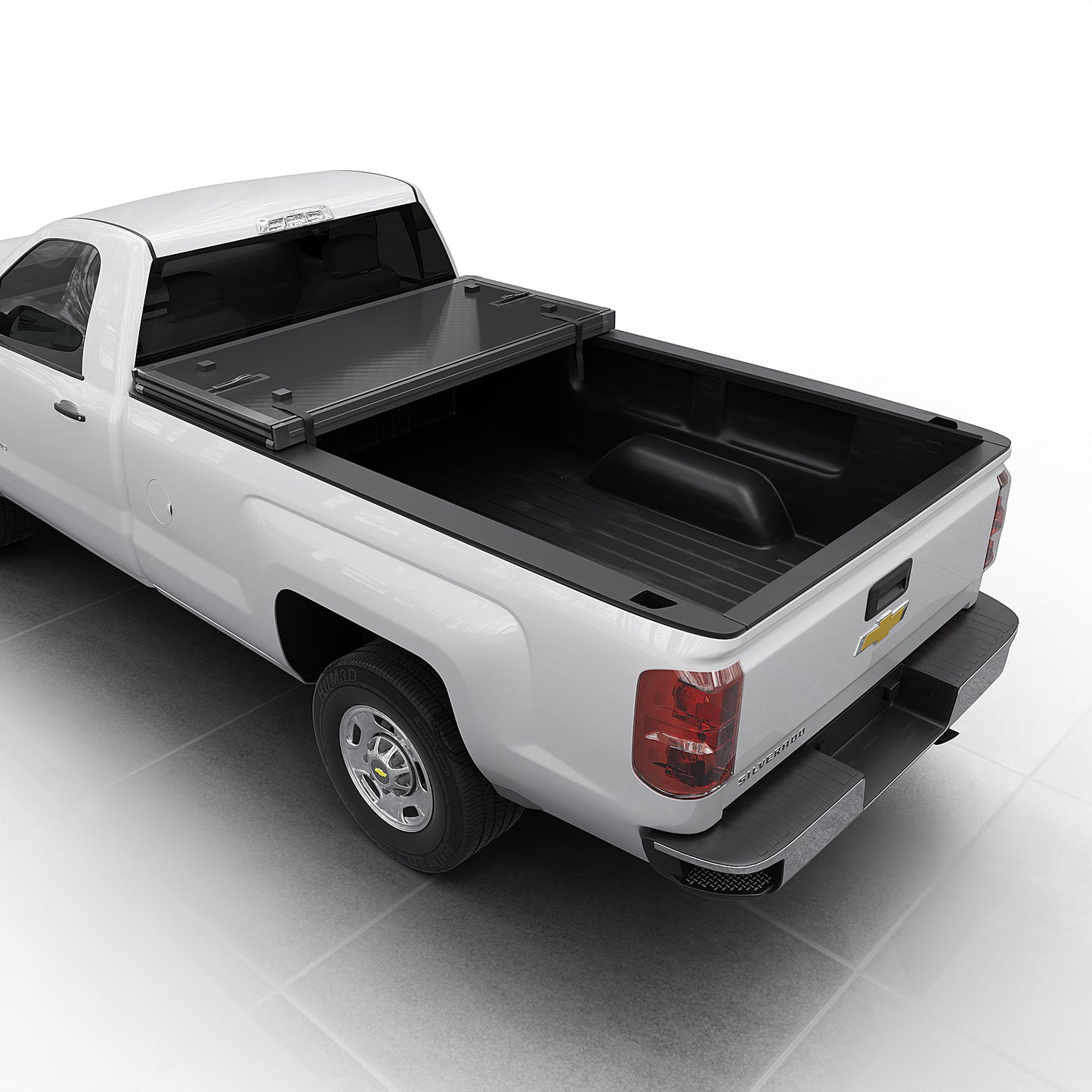 Chevy Silverado/GMC Sierra 1500 2500 3500 HD (2010 - 2026) - Hard Trifold Truck Bed Tonneau Cover - 8FT Bed (98")