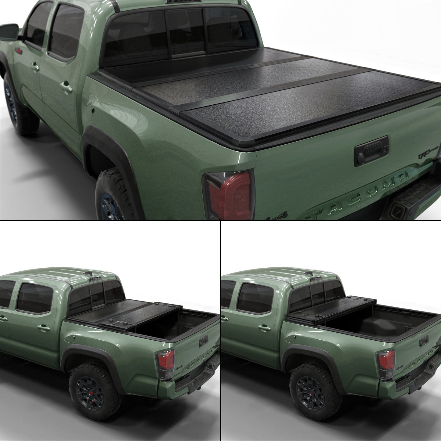 Toyota Tacoma - Hard Trifold Truck Bed Tonneau Cover - w/OE Track System
