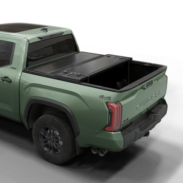 Toyota Tundra - Hard Trifold Truck Bed Tonneau Cover - With OE Rail System