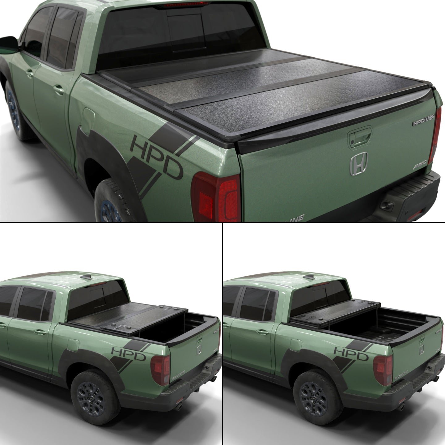 Honda Ridgeline (2017-2026) Hard Folding Truck Bed Tonneau Cover - 5' Bed (64")