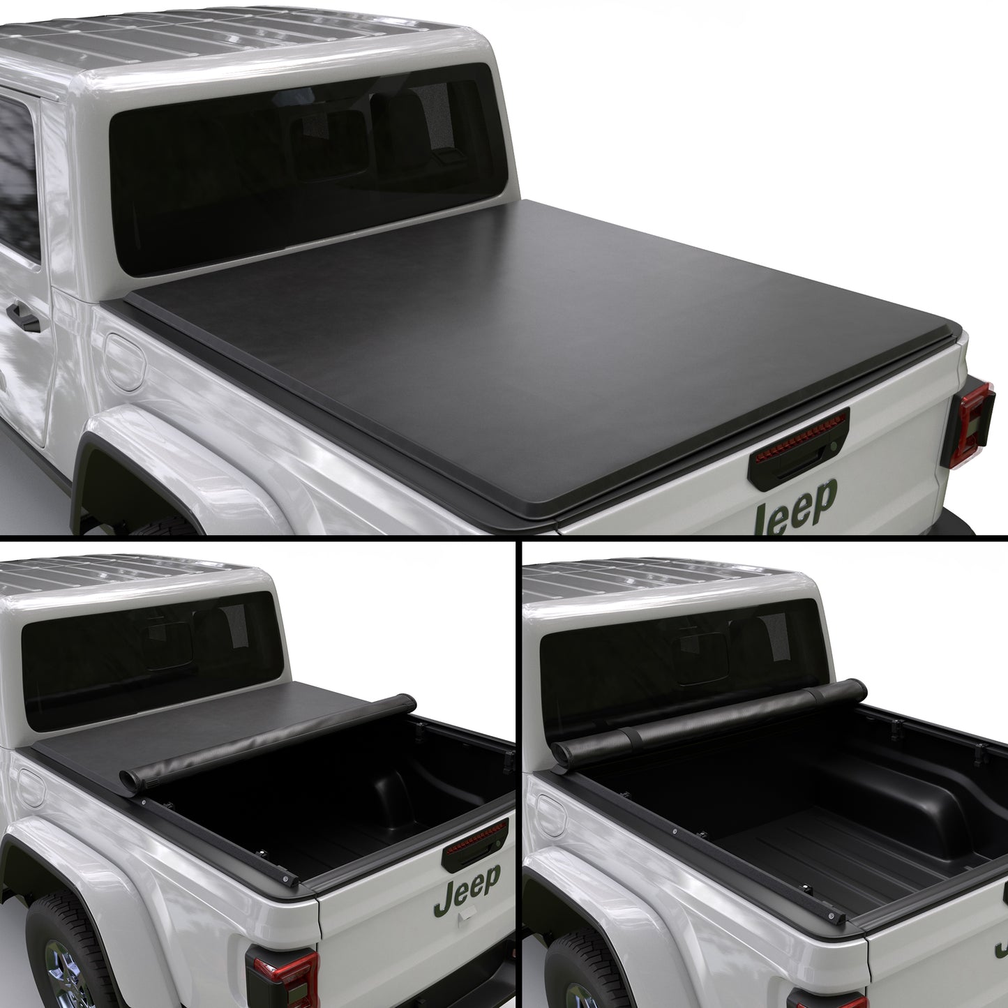 Jeep Gladiator (2020 - 2025 ) Soft Roll Up Truck Bed Tonneau Cover - 5' Bed (60.3")