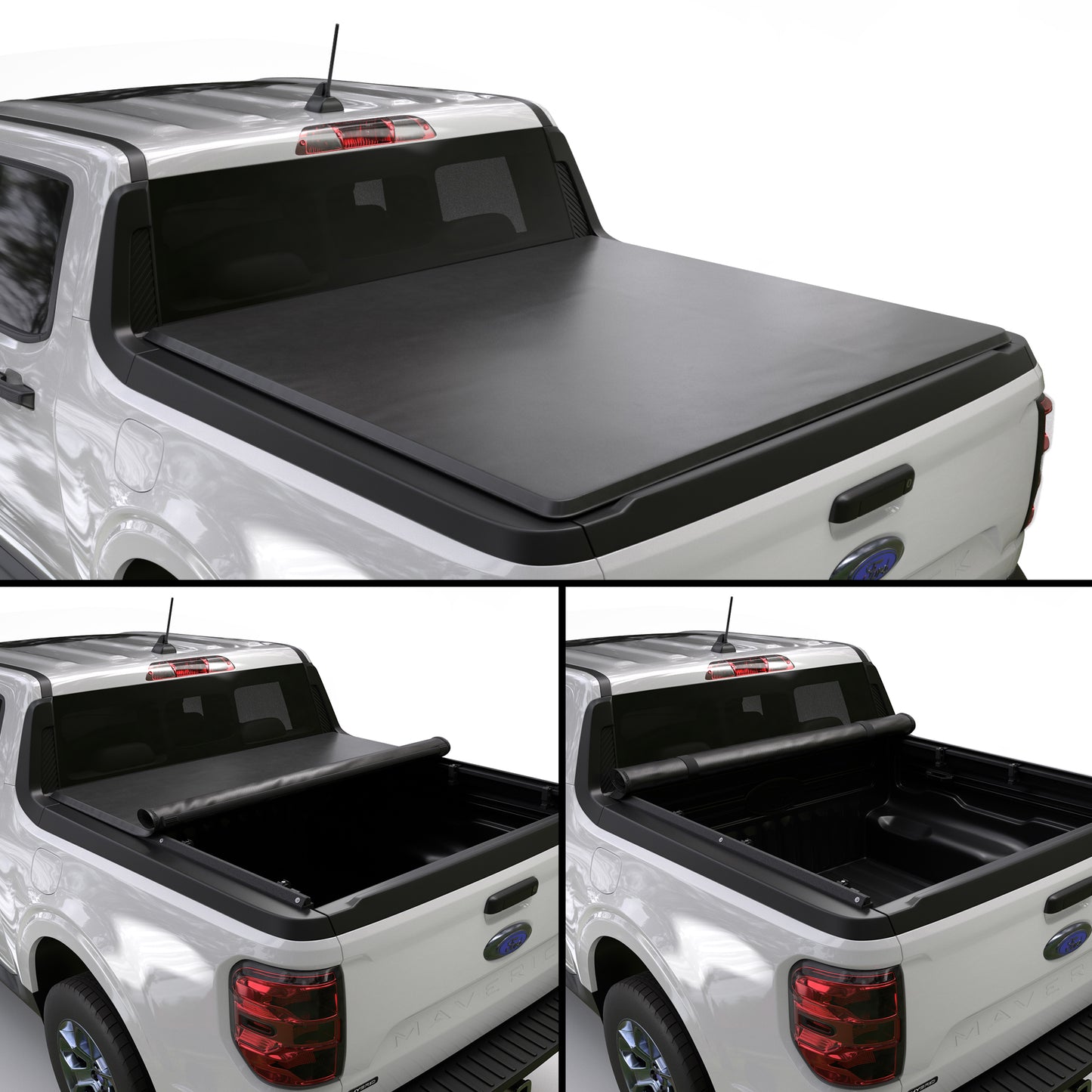 Soft Roll Up Truck Bed Tonneau Cover|SR037|Fits 2022 - 2026 Ford Maverick 4' 6" Bed (54.4")