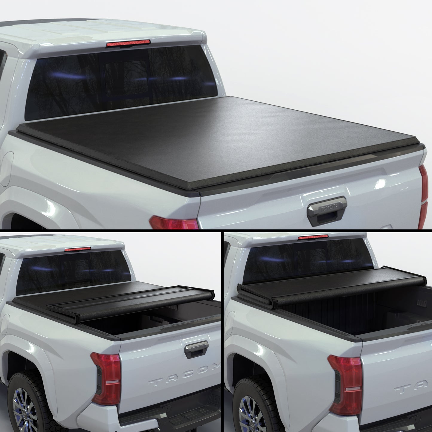 Toyota Tacoma - Soft Trifold Truck Bed Tonneau Cover - w/OE Track System