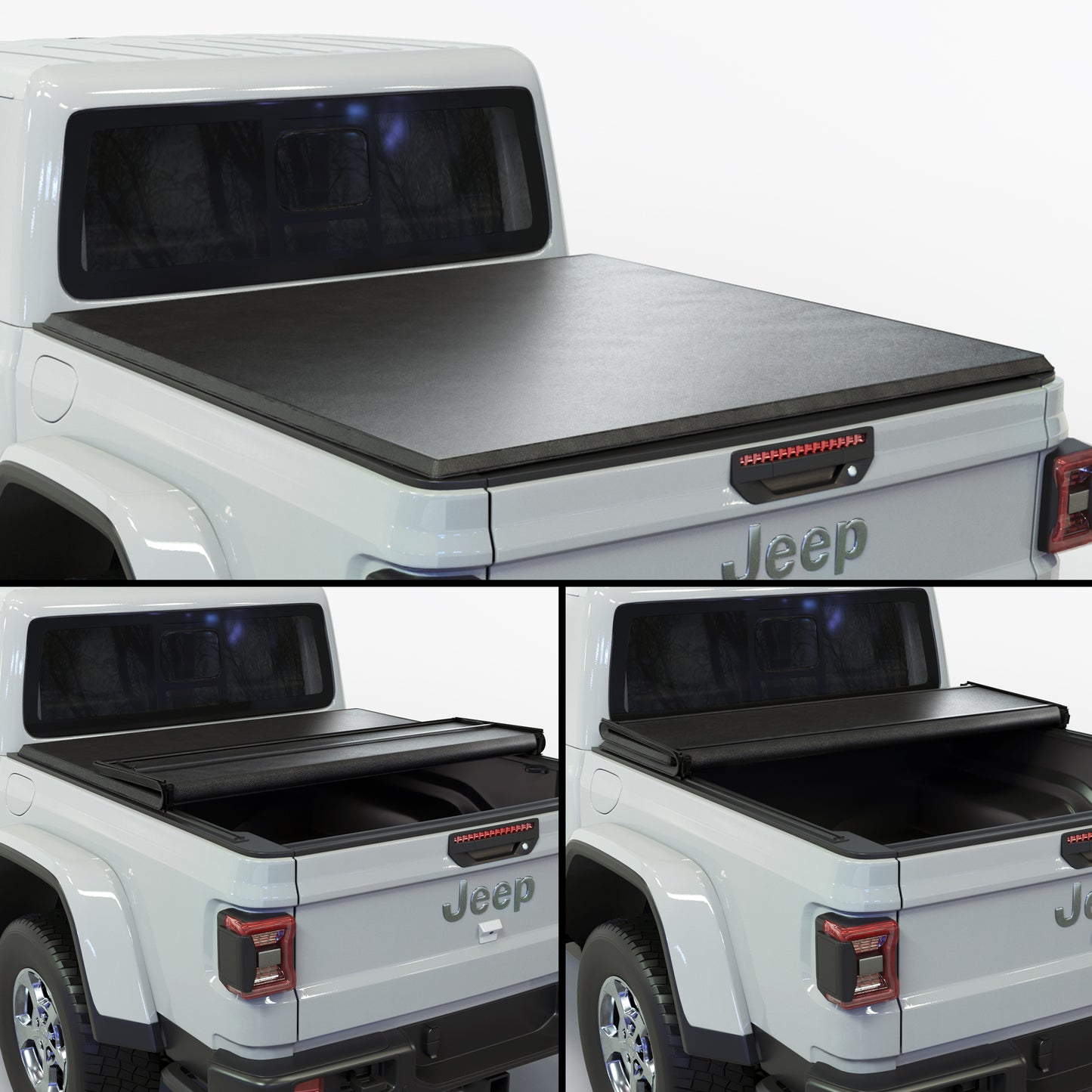 Jeep Gladiator (2020-2025) - Soft Folding Truck Bed Tonneau Cover - 5' Bed (60.3")