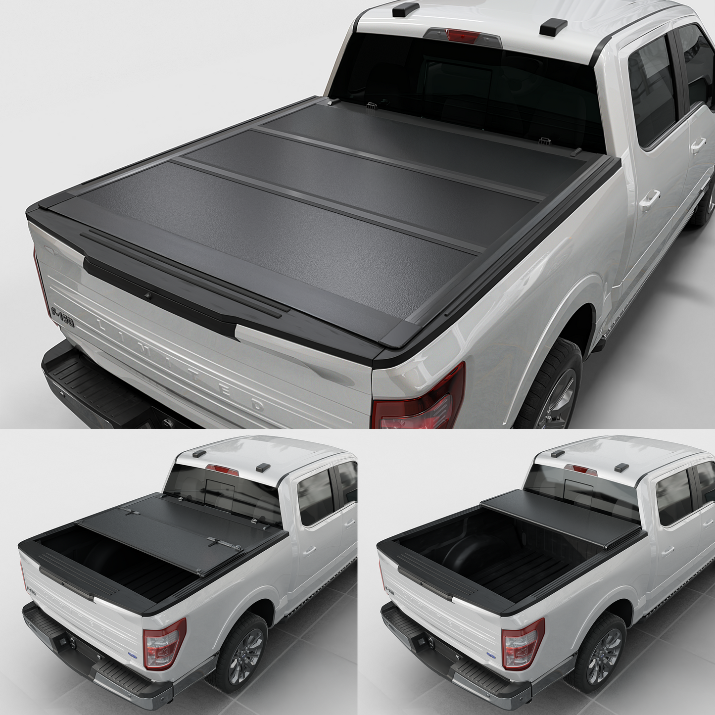 Ford F-150 (2015-2026) - Low Profile Hard Folding Truck Bed Tonneau Cover
