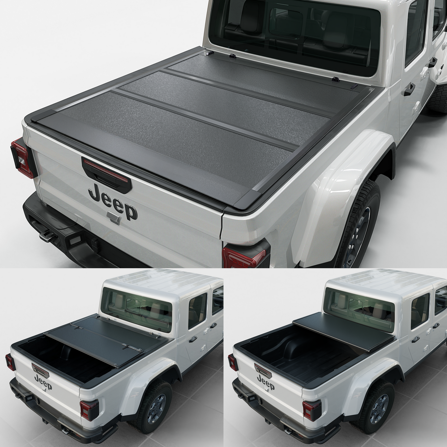 Jeep Gladiator (2020-2025) - Low Profile Hard Folding Truck Bed Tonneau Cover - 5' Bed (60.3")