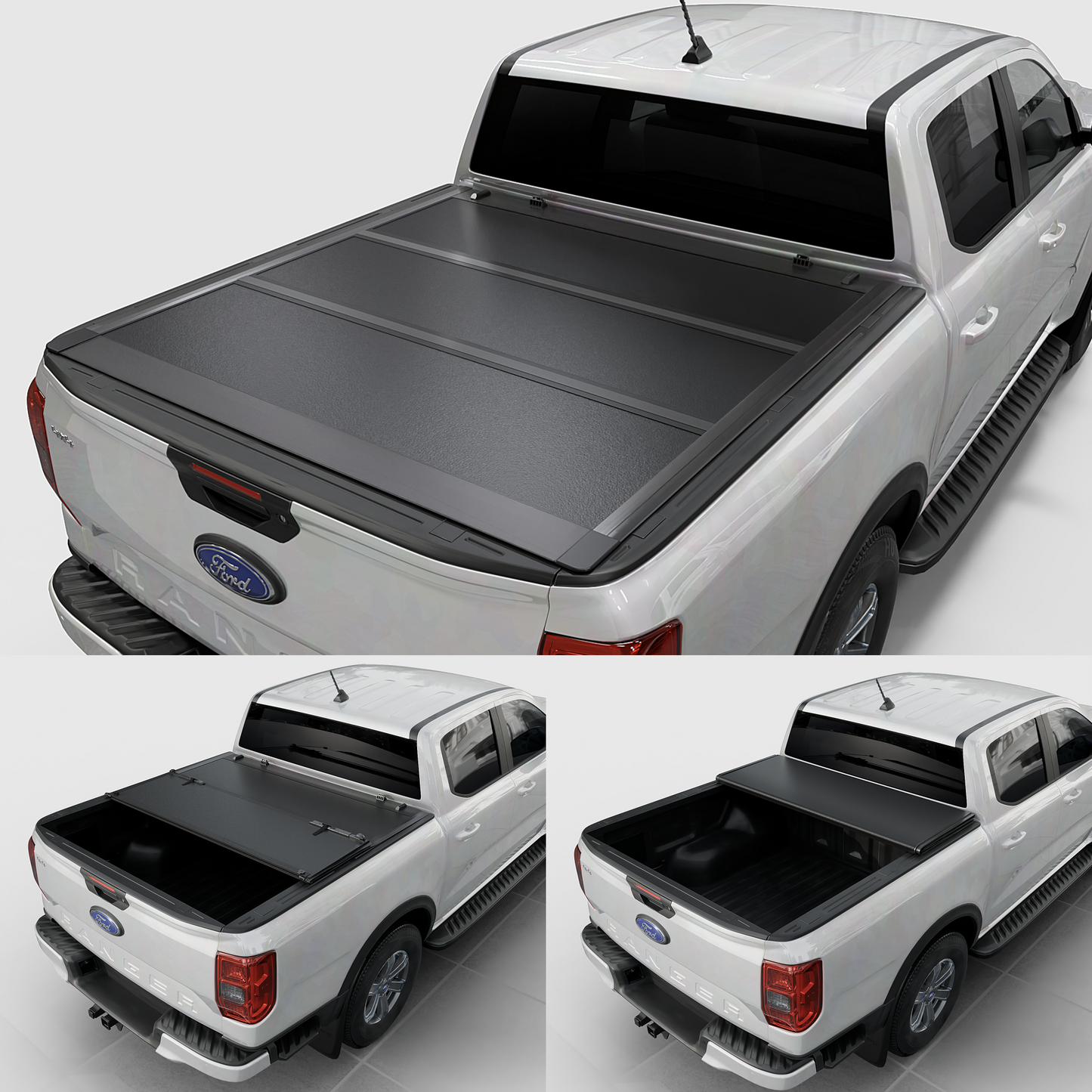 Ford Ranger (2019-2025) - Low Profile Hard Folding Truck Bed Tonneau Cover - 5'1" Bed (61")
