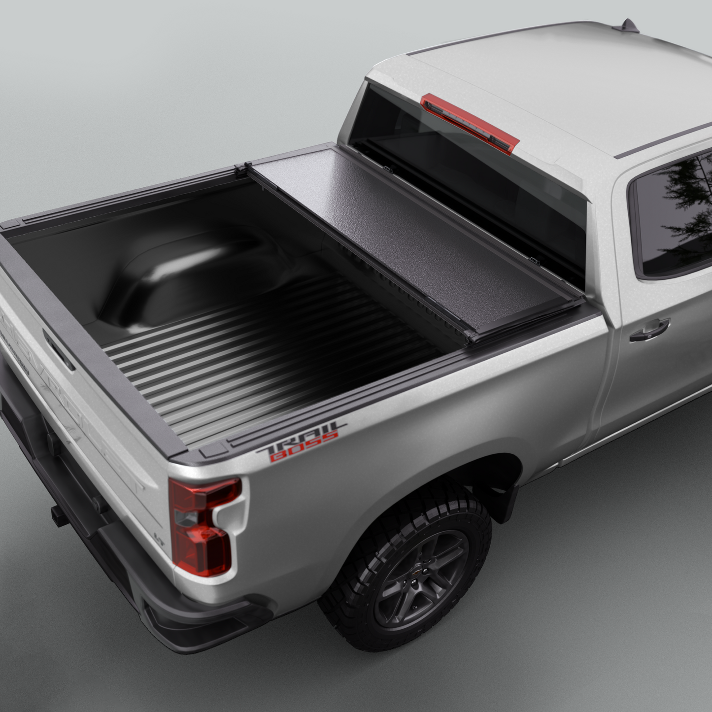 Chevy Silverado/GMC Sierra 2500/3500 HD New Body Style (2020-2025) - Low Profile Hard Folding Truck Bed Tonneau Cover - 6.9FT Bed (82.2")