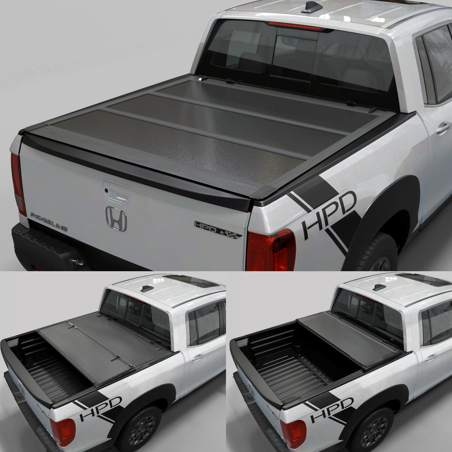 Honda Ridgeline (2017-2025) - Low Profile Hard Folding Truck Bed Tonneau Cover - 5' Bed (64")