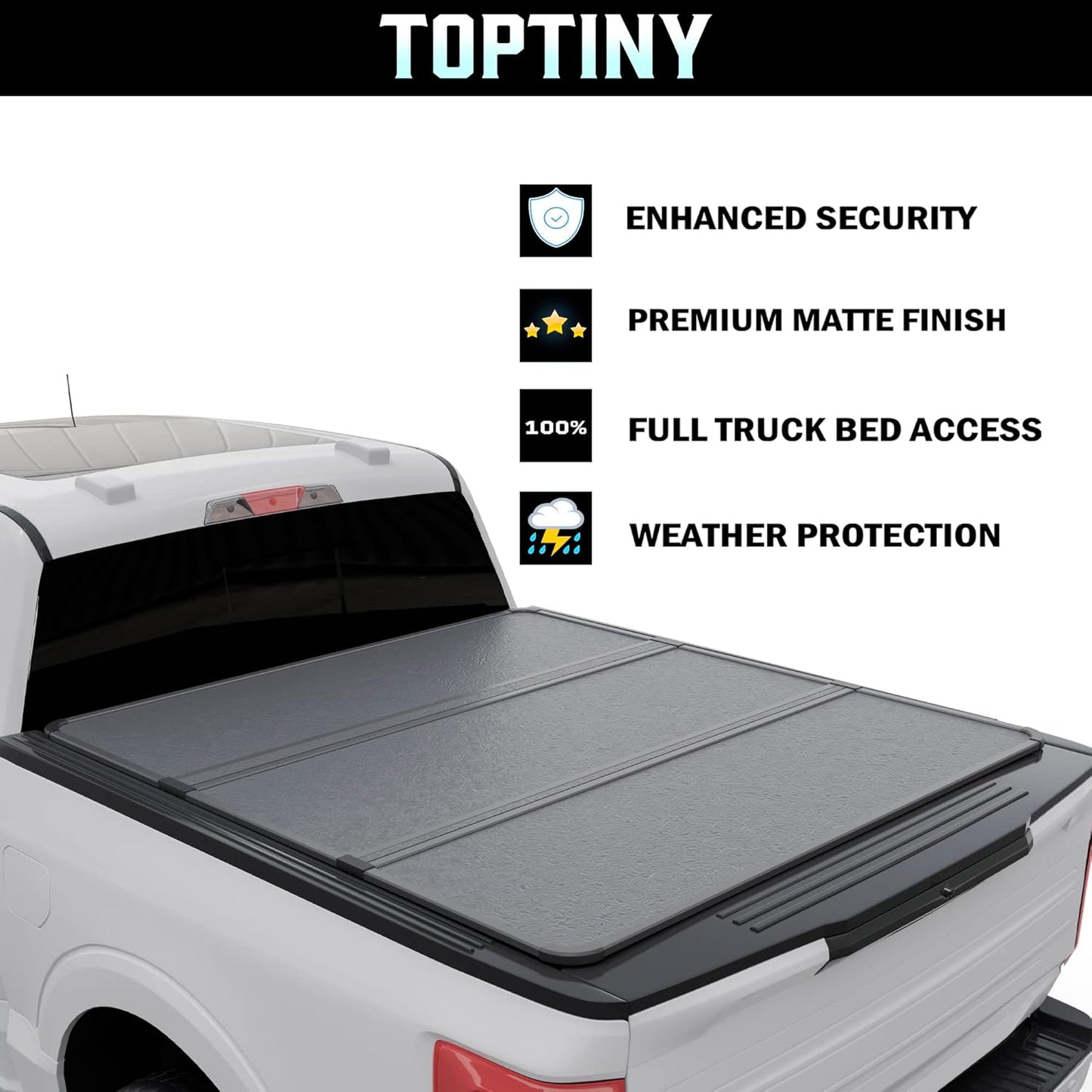 Toyota Tundra - Hard Trifold Truck Bed Tonneau Cover - With OE Rail System