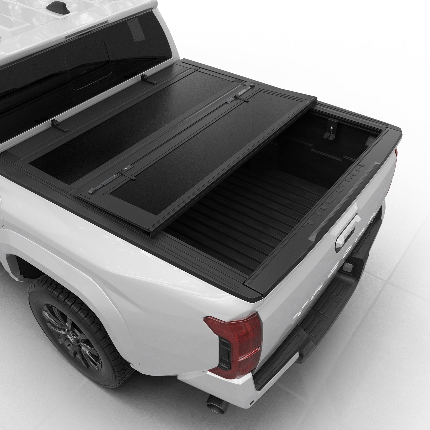 Toyota Tacoma - Low Profile Flip Up Truck Bed Tonneau Cover - w/OE Track System