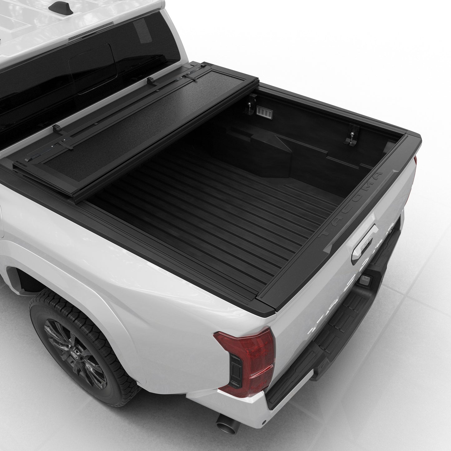 Toyota Tacoma - Low Profile Flip Up Truck Bed Tonneau Cover - w/OE Track System