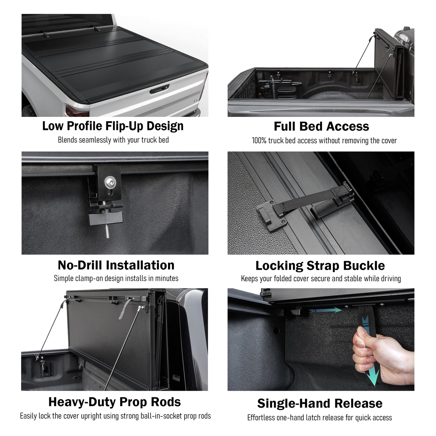 Toyota Tundra (2022-2025) - Low Profile Flip Up Truck Bed Tonneau Cover