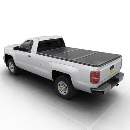 Chevy Silverado/GMC Sierra 1500 2500 3500 HD (2010 - 2025) - Hard Trifold Truck Bed Tonneau Cover - 8FT Bed (98")