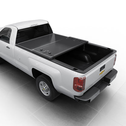 Chevy Silverado/GMC Sierra 1500 2500 3500 HD (2010 - 2025) - Hard Trifold Truck Bed Tonneau Cover - 8FT Bed (98")