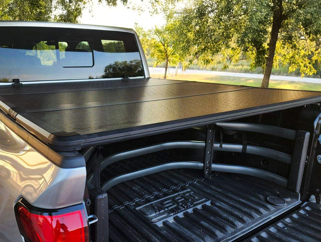 Hard Trifold Truck Bed Tonneau Cover |HTF021|Fits 2016-2025 Toyota Tacoma w/OE Track System 5' 1" Bed (60.5")