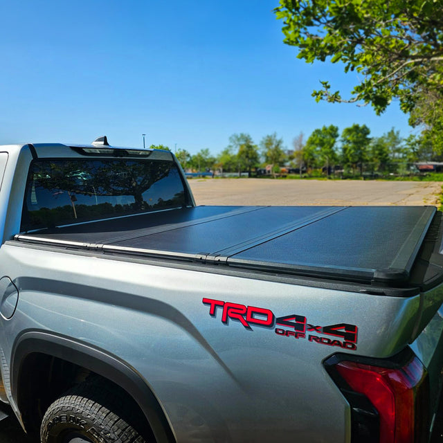 Hard Trifold Truck Bed Tonneau Cover |HTF027|Fits 2007-2021 Toyota Tundra 6' 7" Bed (78.7")