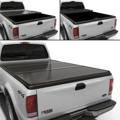 Ford F-250/F-350 Super Duty (1999-2016) - Hard Trifold Truck Bed Tonneau Cover - 8FT Bed (98")
