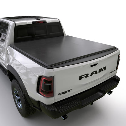 Soft Roll Up Truck Bed Tonneau Cover|SR012|Fits 2009 - 2025 Dodge Ram 1500 6' 4" Bed Without Ram Box (76.3)