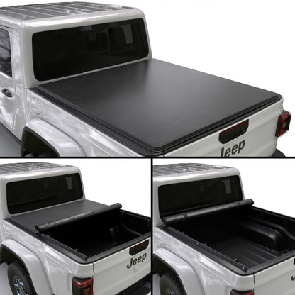 Jeep Gladiator (2020 - 2025 ) Soft Roll Up Truck Bed Tonneau Cover - 5' Bed (60.3")
