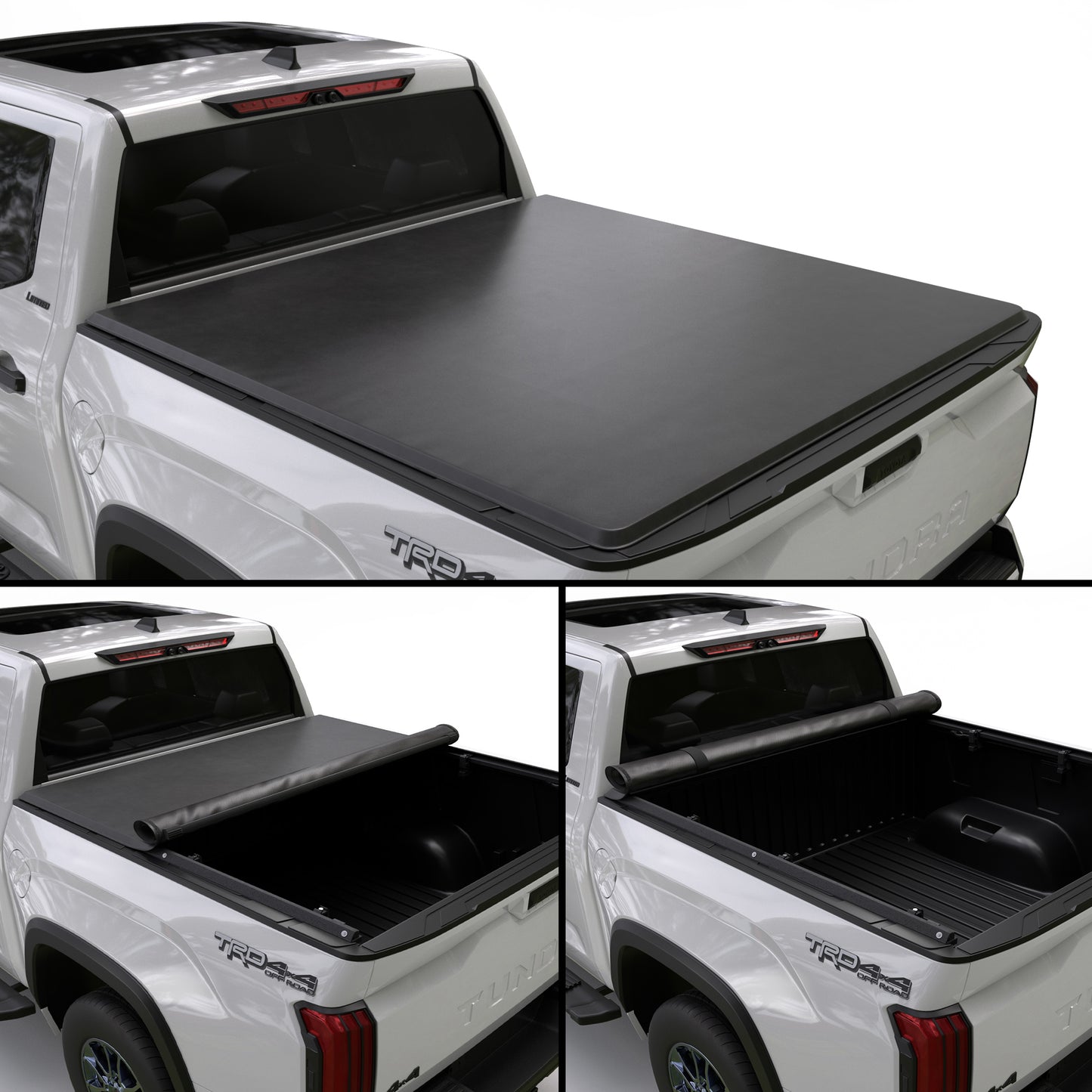 Soft Roll Up Truck Bed Tonneau Cover|SR034|Fits 2022 - 2026 Toyota Tundra 5'6" Bed (66.7")