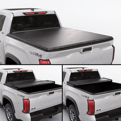Toyota Tundra - Soft Trifold Truck Bed Tonneau Cover - With OE Rail System