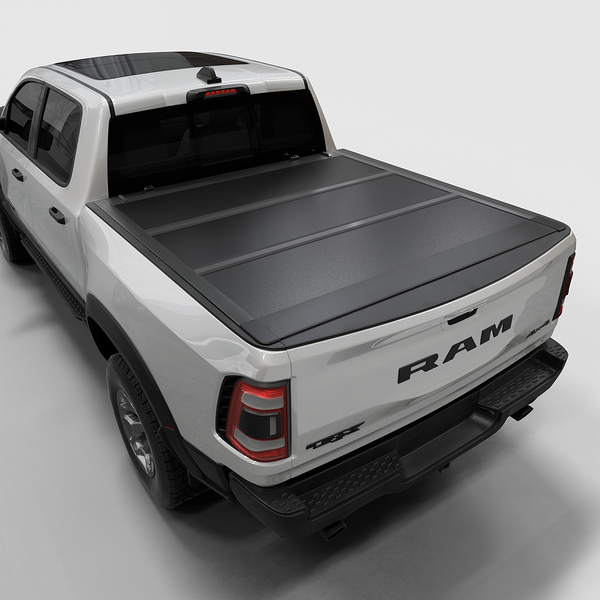 Dodge Ram 1500 - Low Profile Hard Folding Truck Bed Tonneau Cover - Without Ram Box