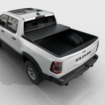Dodge Ram 1500 - Low Profile Hard Folding Truck Bed Tonneau Cover - Without Ram Box