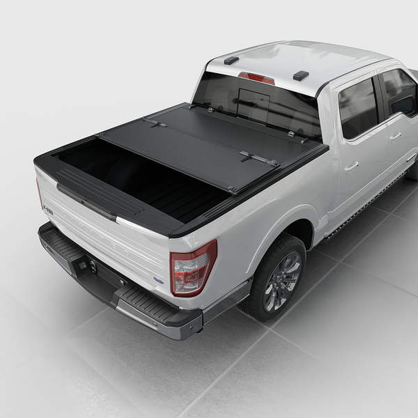 Ford F-150 (2015-2025) - Low Profile Hard Folding Truck Bed Tonneau Cover