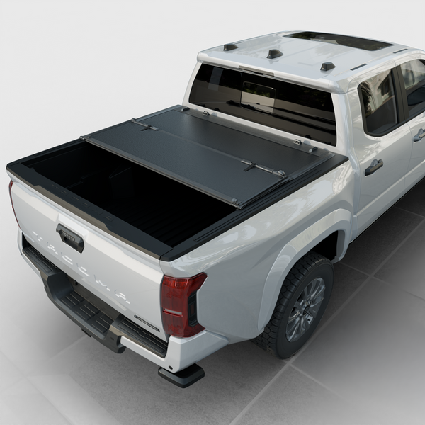 Toyota Tacoma - Low Profile Hard Folding Truck Bed Tonneau Cover - w/OE Track System