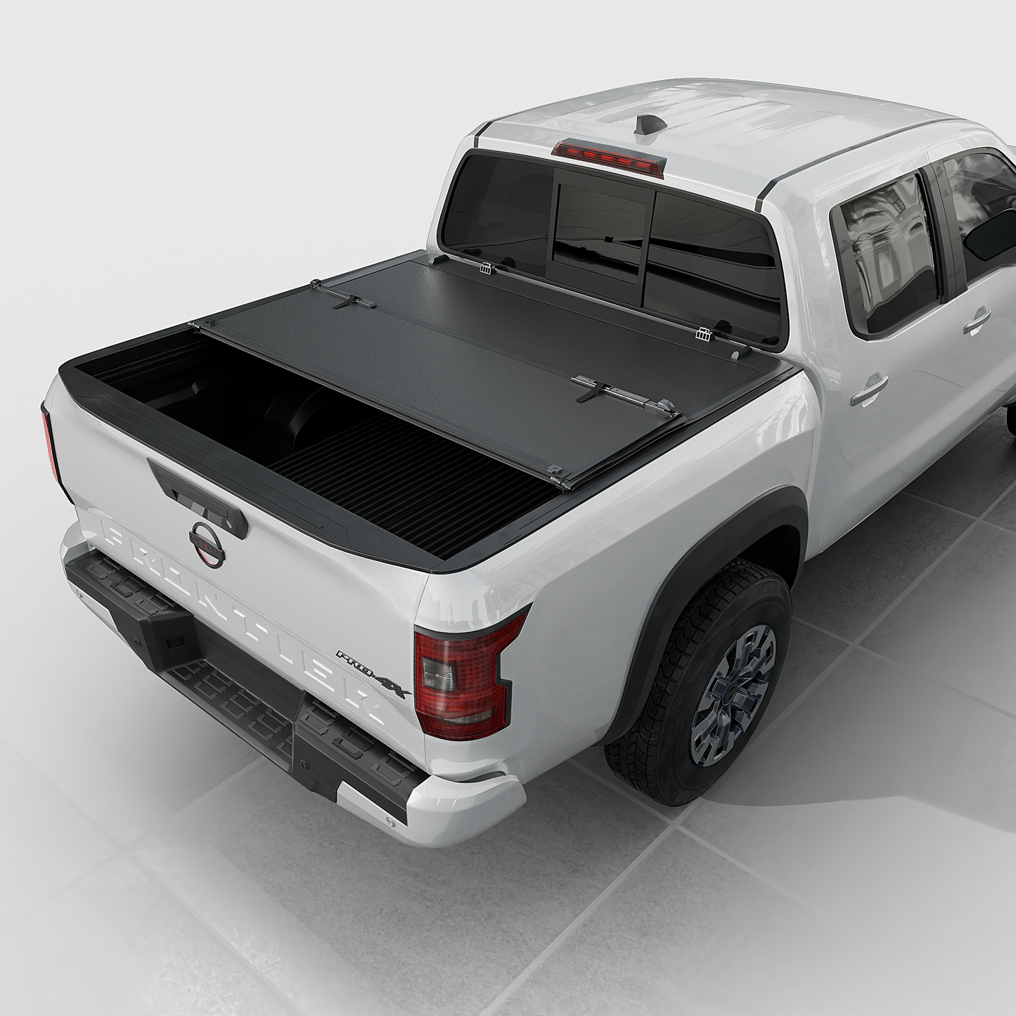 Nissan Frontier - Low Profile Hard Folding Truck Bed Tonneau Cover - 5' Bed (60")