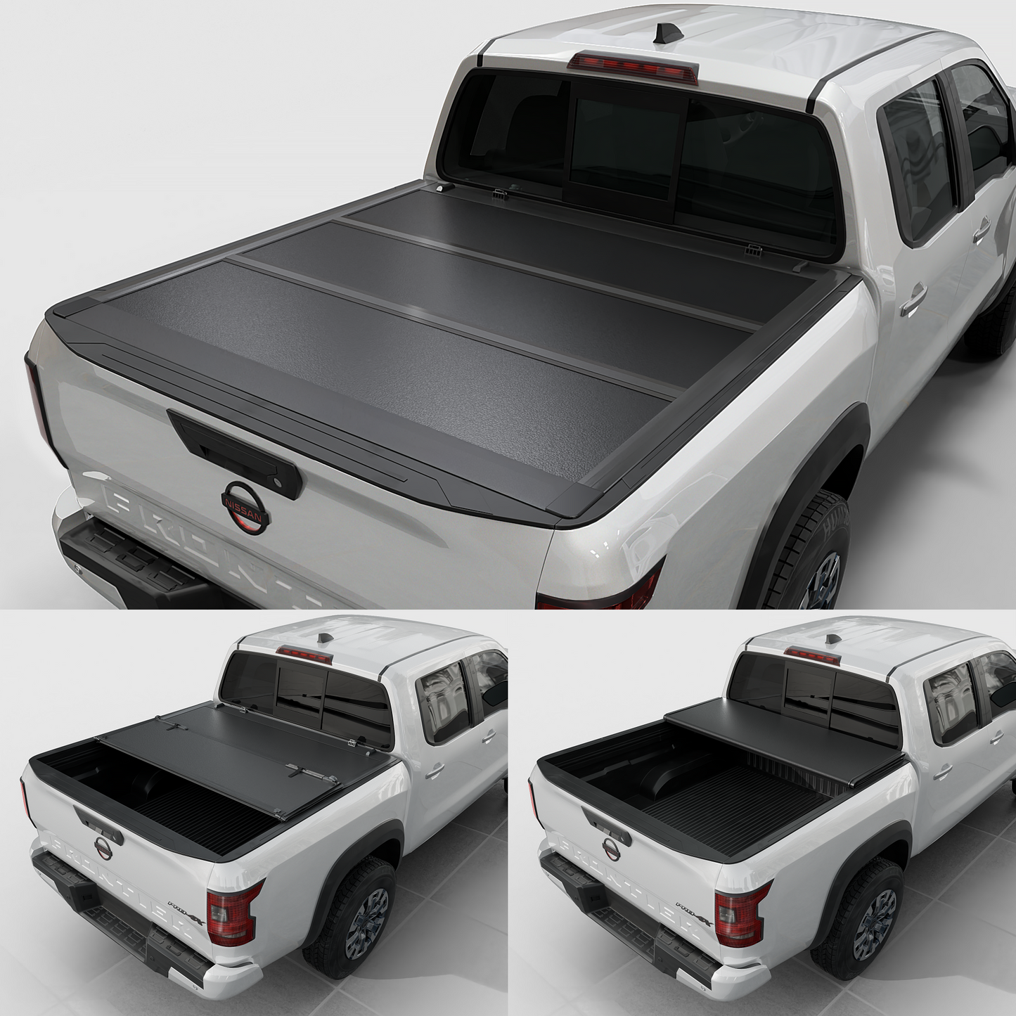 Nissan Frontier - Low Profile Hard Folding Truck Bed Tonneau Cover - 5' Bed (60")