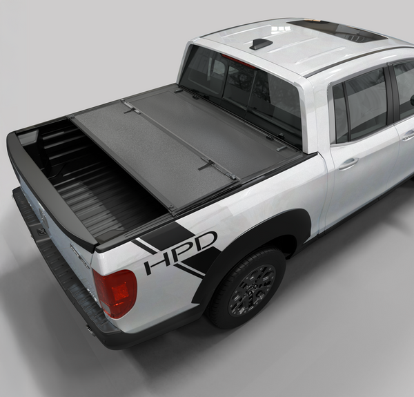 Honda Ridgeline (2017-2025) - Low Profile Hard Folding Truck Bed Tonneau Cover - 5' Bed (64