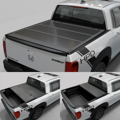 Honda Ridgeline (2017-2025) - Low Profile Hard Folding Truck Bed Tonneau Cover - 5' Bed (64")