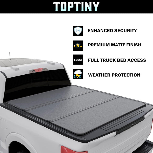 Hard Trifold Truck Bed Tonneau Cover|THTF004| Fits 2014-2018 Chevy Silverado/GMC Sierra 6'5" Bed (78.8")