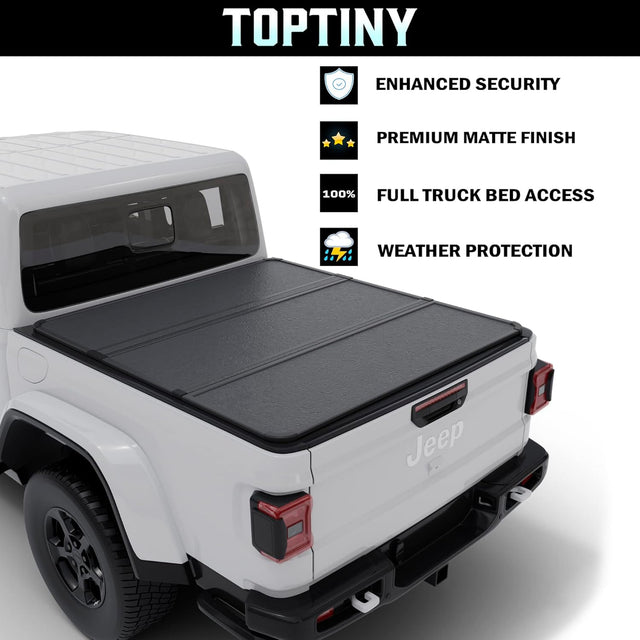 Hard Trifold Truck Bed Tonneau Cover |HTF031|Fits 2020-2025 Jeep Gladiator 5' Bed (60.3")