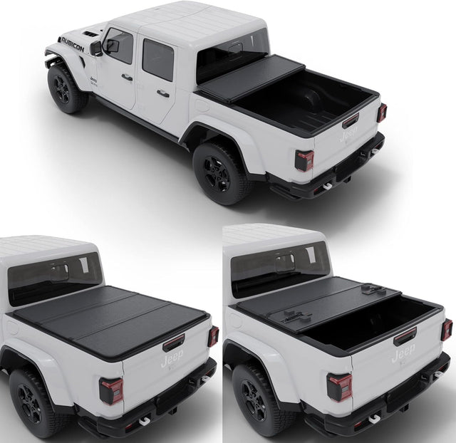 Hard Trifold Truck Bed Tonneau Cover |HTF031|Fits 2020-2025 Jeep Gladiator 5' Bed (60.3")