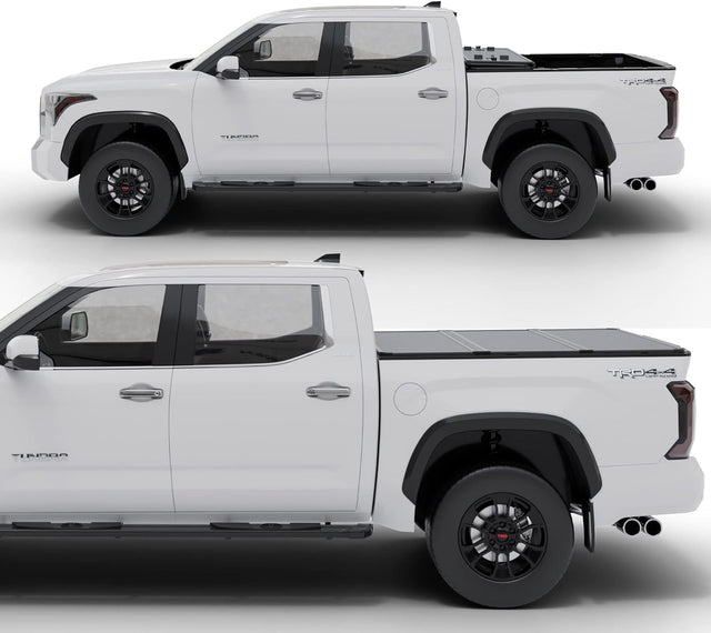 Hard Trifold Truck Bed Tonneau Cover|HTF034|Fits 2022-2025 Toyota Tundra 5‘6" Bed w/OE Rail System (66.7")