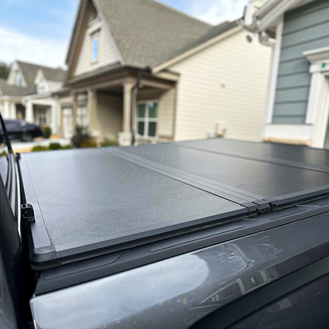 Hard Trifold Truck Bed Tonneau Cover|HTF034|Fits 2022-2025 Toyota Tundra 5‘6" Bed w/OE Rail System (66.7")