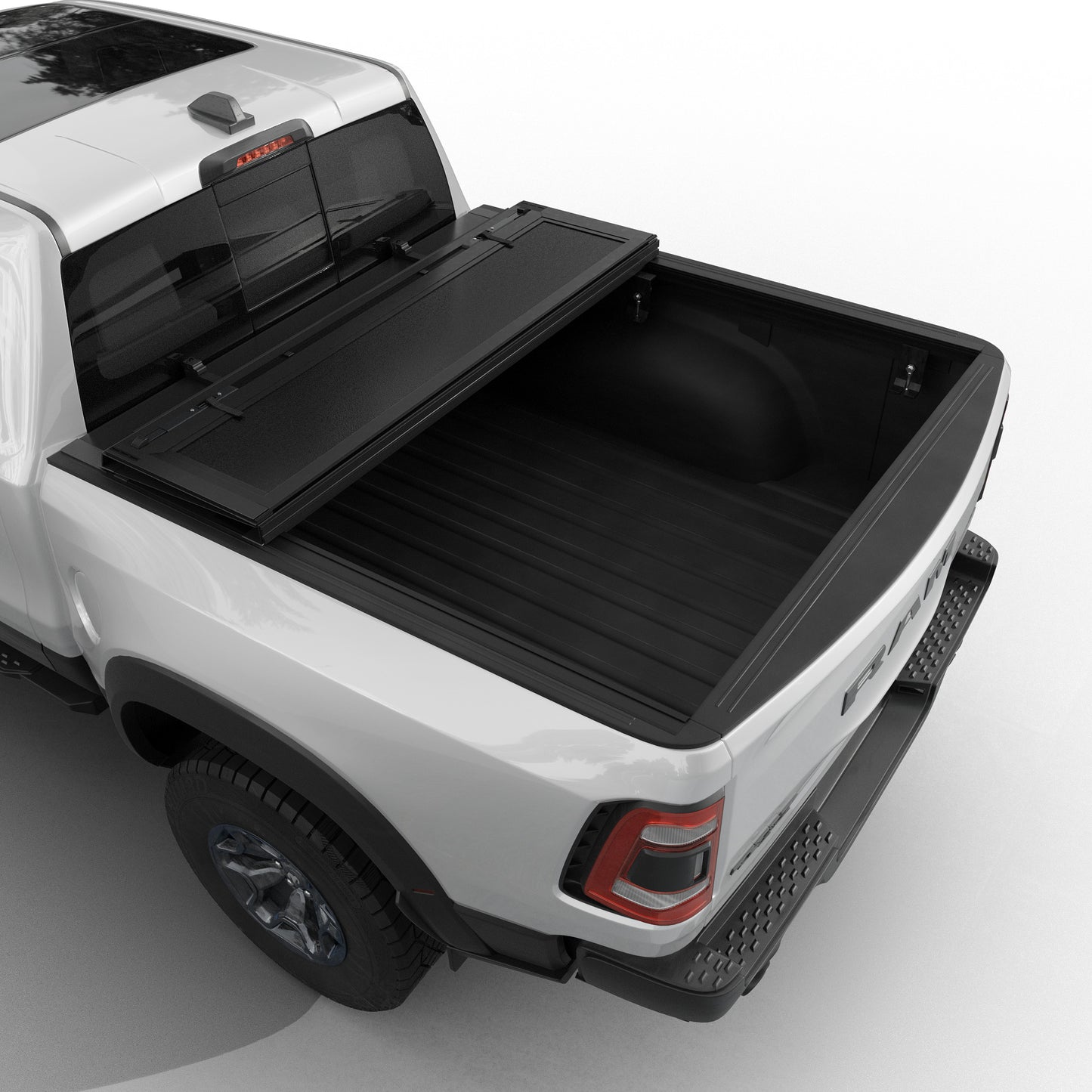 Dodge Ram 1500 - Low Profile Flip Up Truck Bed Tonneau Cover - Without Ram Box