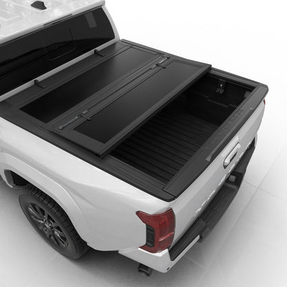Toyota Tacoma - Low Profile Flip Up Truck Bed Tonneau Cover - w/OE Track System