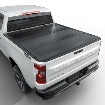 Chevy Silverado/GMC Sierra 2500/3500 HD New Body Style (2020-2026) - Low Profile Flip Up Truck Bed Tonneau Cover - 6.9FT Bed (82.2")