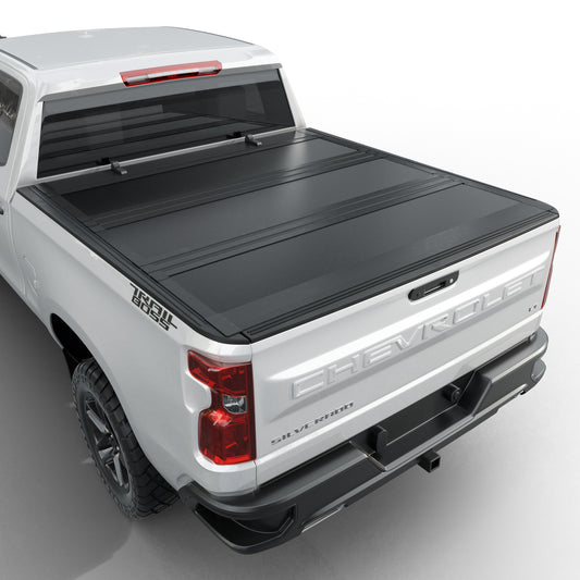 Chevy Silverado/GMC Sierra 2500/3500 HD New Body Style (2020-2025) - Low Profile Flip Up Truck Bed Tonneau Cover - 6.9FT Bed (82.2")