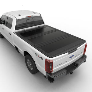 Ford F-250/F-350 Super Duty (2017 - 2026) - Low Profile Flip Up Truck Bed Tonneau Cover - 6.75FT Bed (82")