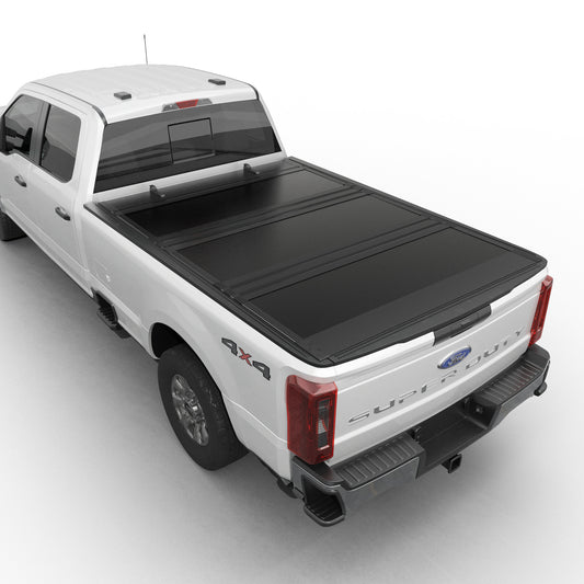 Ford F-250/F-350 Super Duty (2017 - 2025) - Low Profile Flip Up Truck Bed Tonneau Cover - 6.75FT Bed (82")